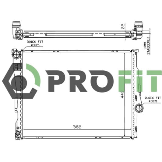 17400065 Profit Радиатор охлаждения двигателя
