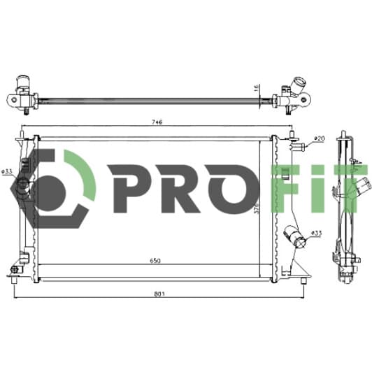 17400220 Profit Радиатор охлаждения двигателя для Mazda 5