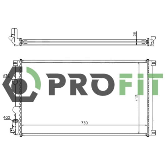 17400173 Profit Радіатор охолодження двигуна