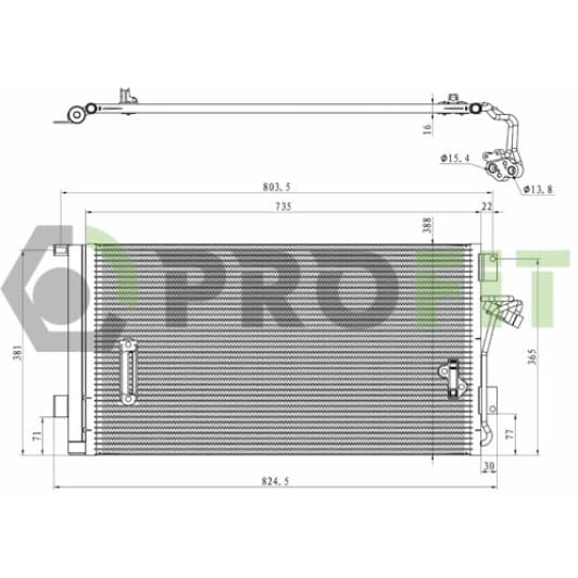 17700004 Profit Радиатор кондиционера