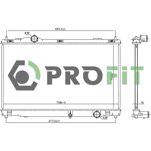 17400420 Profit Радиатор охлаждения двигателя для Lexus GS