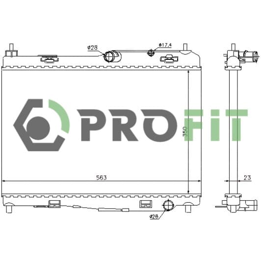 17400438 Profit Радіатор охолодження двигуна