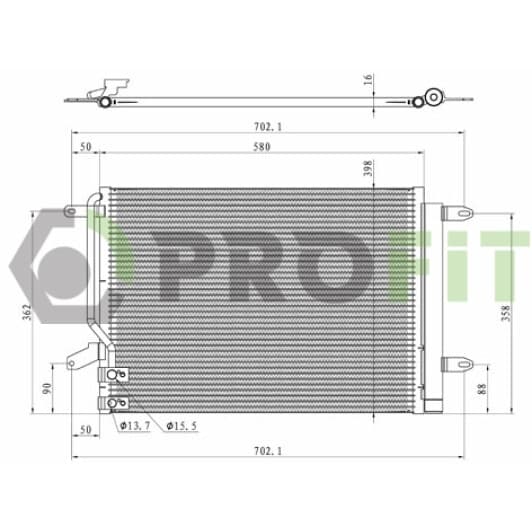 17700022 Profit Радіатор кондиціонера