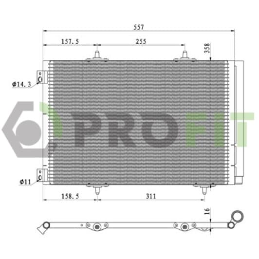 17700105 Profit Радиатор кондиционера