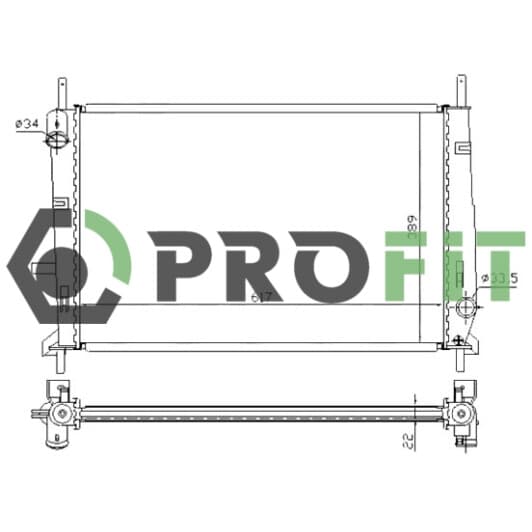 17400430 Profit Радіатор охолодження двигуна для Ford Mondeo