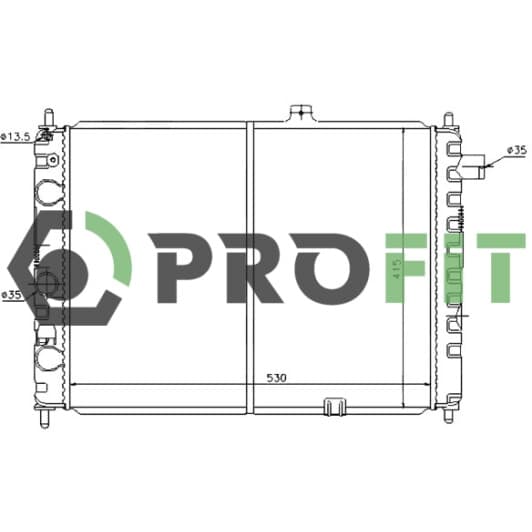 17400373 Profit Радиатор охлаждения двигателя