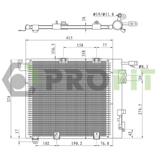 17700372 Profit Радиатор кондиционера