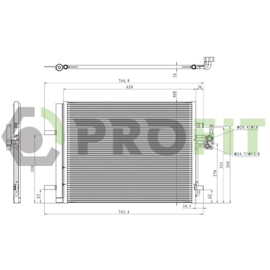 17700431 Profit Радіатор кондиціонера
