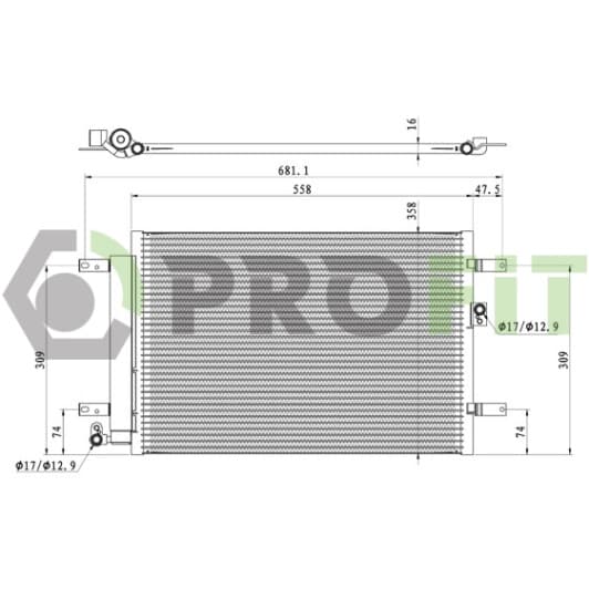 17700006 Profit Радіатор кондиціонера