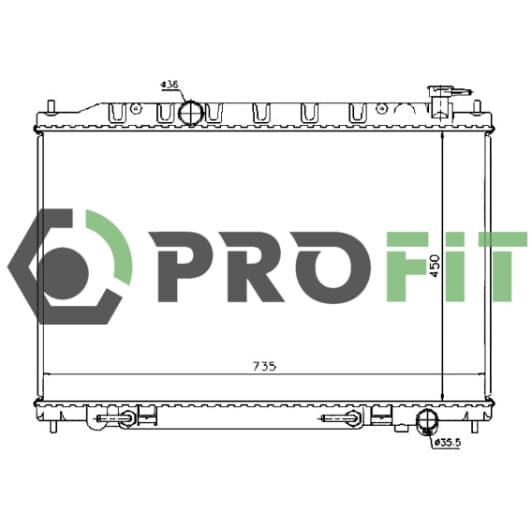 17400256 Profit Радиатор охлаждения двигателя для Nissan Murano
