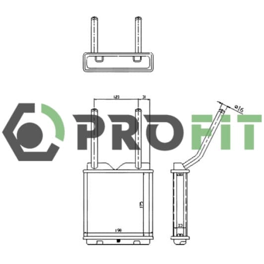 17600373 Profit Радиатор печки