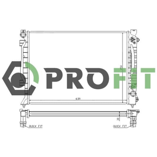 17400001 Profit Радиатор охлаждения двигателя