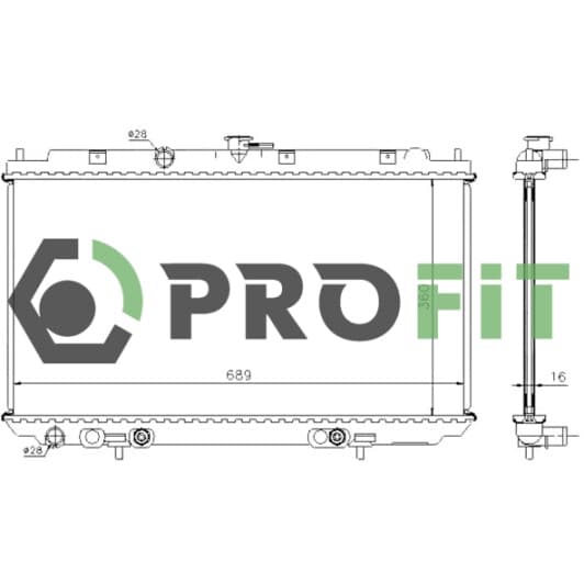 17400253 Profit Радіатор охолодження двигуна