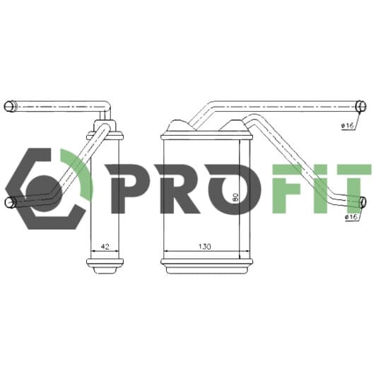 17600106 Profit Радиатор печки