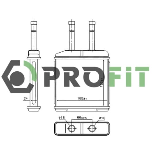 17600105 Profit Радіатор пічки