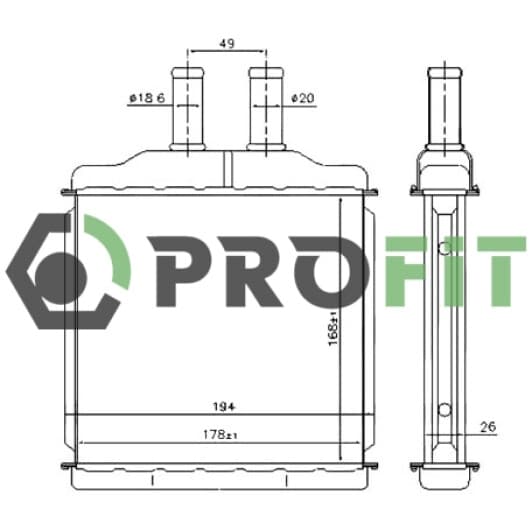 17600101 Profit Радіатор пічки