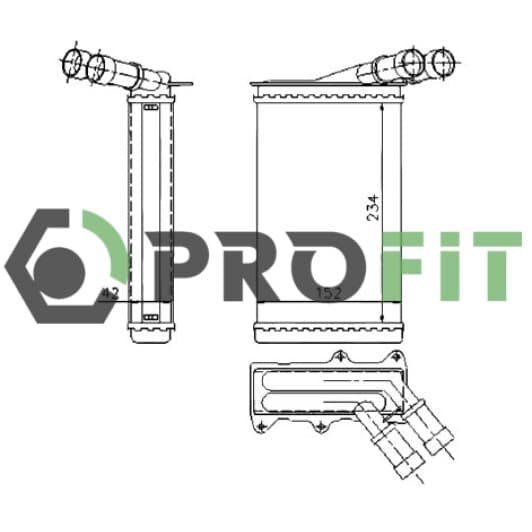 17600080 Profit Радіатор пічки
