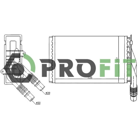 17600084 Profit Радиатор печки