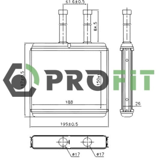 17600102 Profit Радіатор пічки