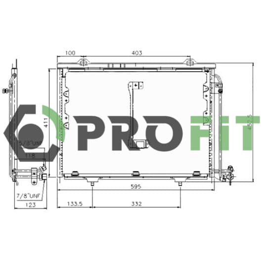 17700302 Profit Радиатор кондиционера