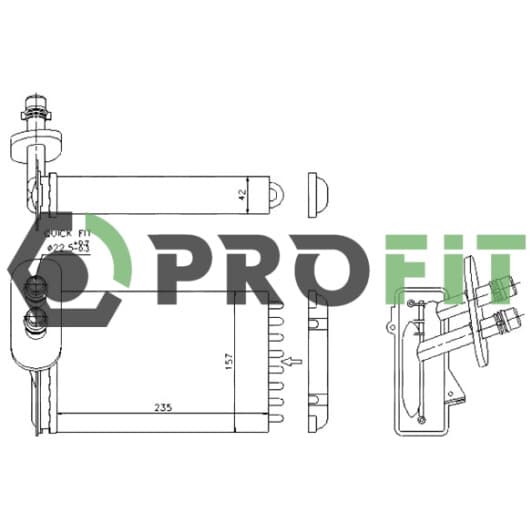 17600010 Profit Радиатор печки