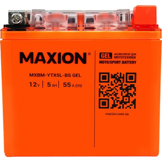 Акумулятор Maxion 6 CT-5-R MXBM-YTX5L-BS