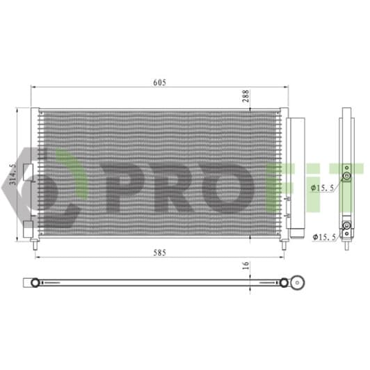 17700184 Profit Радиатор кондиционера