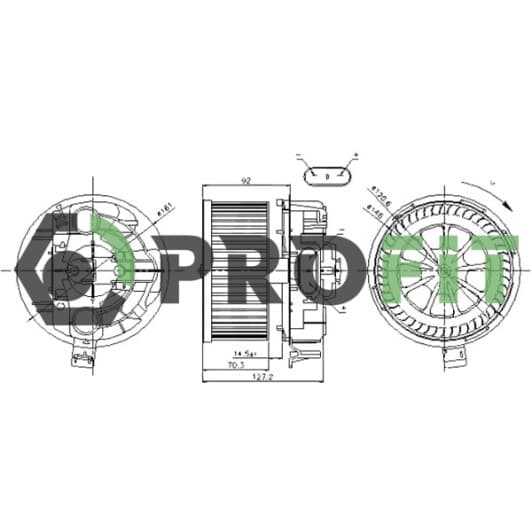 18600012 Profit Вентилятор системи охолодження двигуна