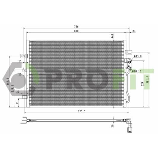17706001 Profit Радиатор кондиционера