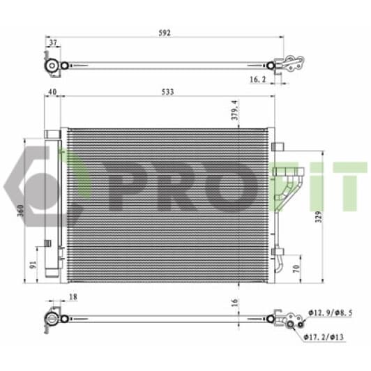 17700530 Profit Радіатор кондиціонера