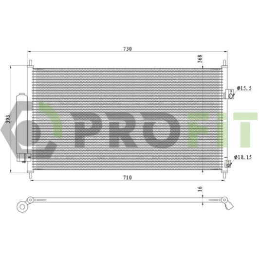 17700538 Profit Радиатор кондиционера для Nissan X-Trail