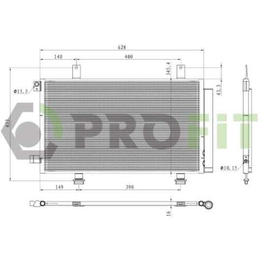 17700542 Profit Радіатор кондиціонера