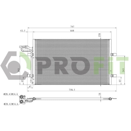 17700548 Profit Радиатор кондиционера