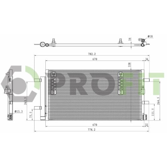 17700520 Profit Радиатор кондиционера