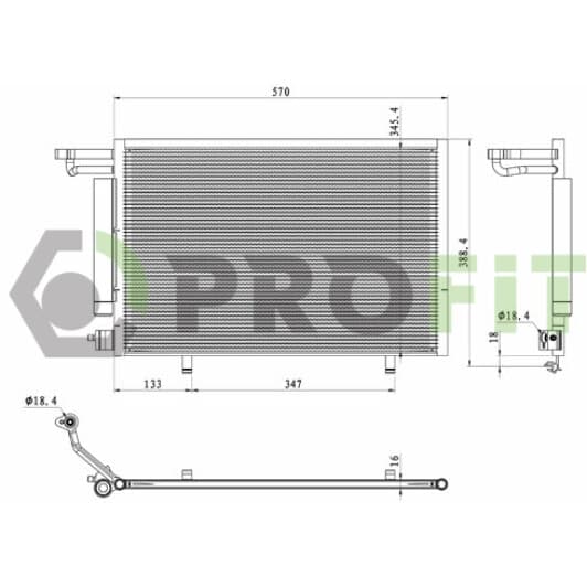 17700523 Profit Радиатор кондиционера