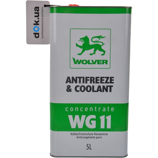 Wolver Antifreeze & Coolant WG11 G11 зелений 5 л концентрат антифризу