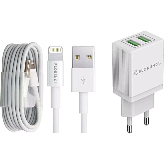 Мережевий зарядний пристрій Florence FL-1021-WL 10 Вт