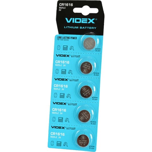 Батарейка Videx CR1616 CR1616 3 V 5 шт