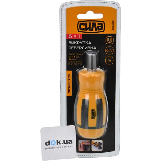 Викрутка реверсивна з набором бит Сила 302012