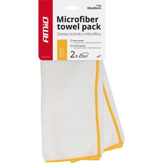 Серветки Amio Microfiber Tower Pack 03740 мікрофібра 40х30 см 2 шт