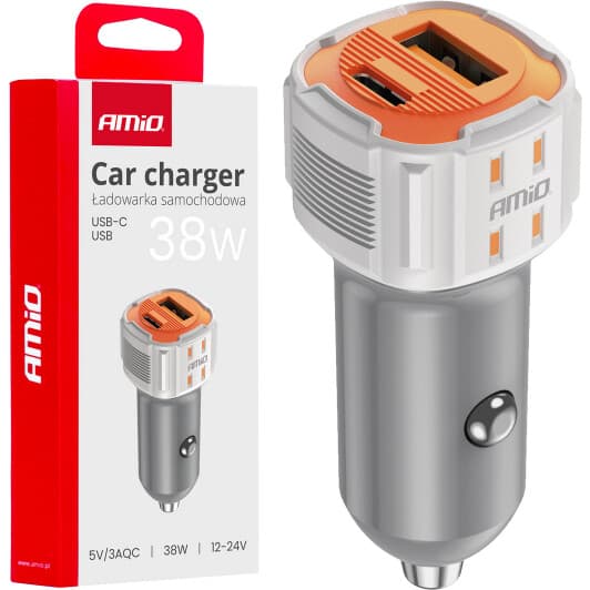 Usb зарядка в авто Amio 03883