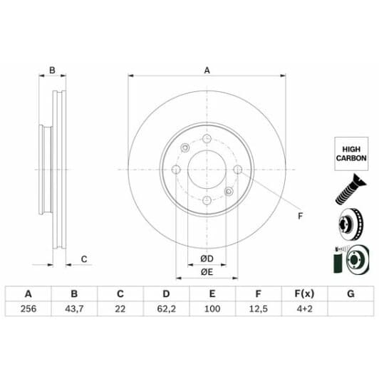 0986479f29 Bosch Гальмівний диск
