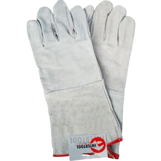 Перчатки рабочие Intertool замшевые белые