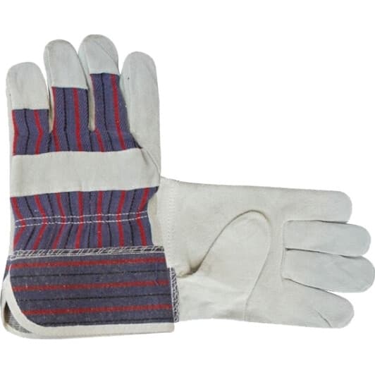 Рукавички робочі Intertool замшеві з шкіряними вставками сині