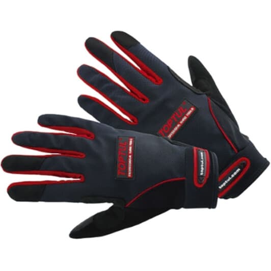 Перчатки рабочие Toptul синтетические с полиуретановым покрытием черные