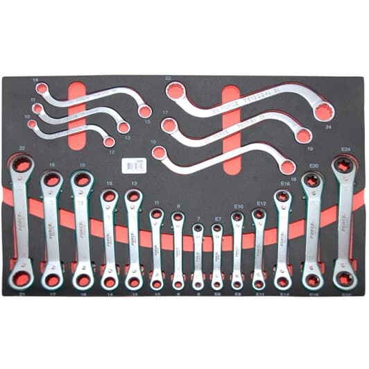 Набор ключей Force 5208 6x7-22x24 мм, E6xE7-E22xE24 20 шт