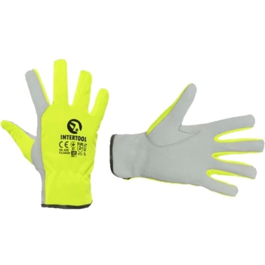 Рукавички робочі Intertool шкіряні зелені