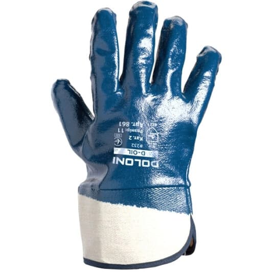 Краги Doloni D-Oil трикотажні з нітриловим покриттям сині