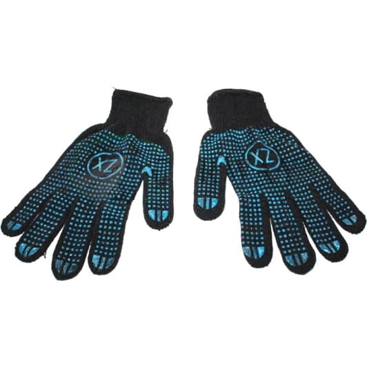 Перчатки рабочие Zollex хб с точками ПВХ черные