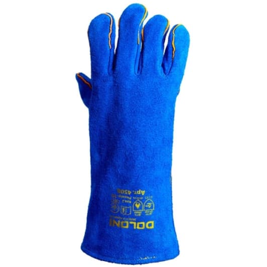 Краги Doloni D-Flame шкіряні (спилок) фіолетові